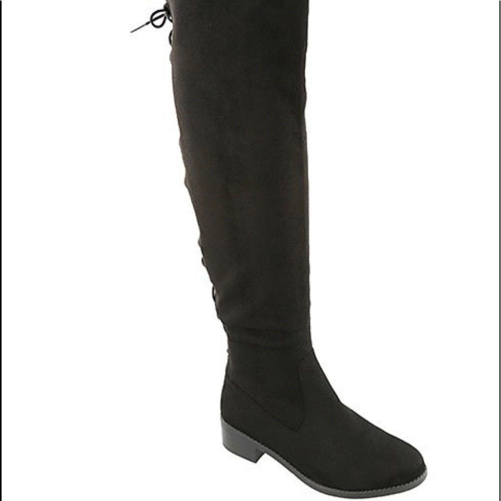 Top Moda Lace Up Over The Knee Boots 7.5